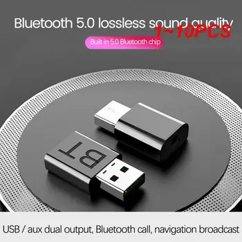 1-10 шт. Передатчик Bluetooth 5,0 Приемник 5,0 + EDR Передача/ Прием Два в одном Bluetooth 5,0 Адаптер USB 3,5 мм AUX Адаптер Автомобильный