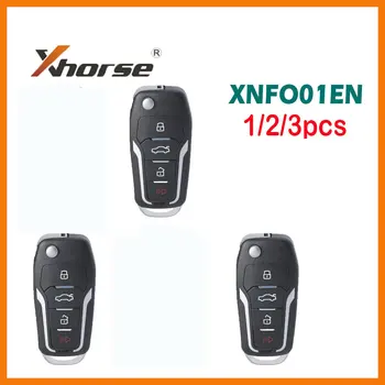 1/2/3шт XHORSE XNFO01EN Универсальный Дистанционный Ключ для Ford с 4 Кнопками Беспроводной Дистанционный Ключ для VVDI2 и VVDI Key Tool Английская Версия