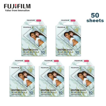 10/20/30/40/50 Листов Пленки Instax Mini Blue Marble Instax Для Fuji Instant Camera Mini 12/11/9/8 Fujifilm Instax Mini Film Paper