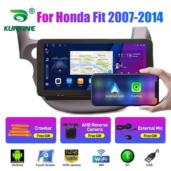 10,33-Дюймовый Автомобильный Радиоприемник Для Honda Fit 2007-2014 2Din Android Восьмиядерный Автомобильный Стерео DVD GPS Навигационный Плеер QLED Экран Carplay