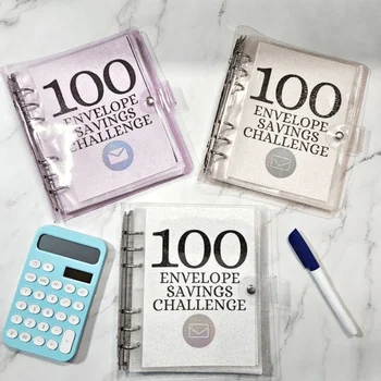 100 Конвертов Cash Savings Challenge Binder Сэкономьте $ 5 050 На Сберегательных Вызовах Binder Бюджетный Биндер С Папкой Для Сохранения Денежных Конвертов