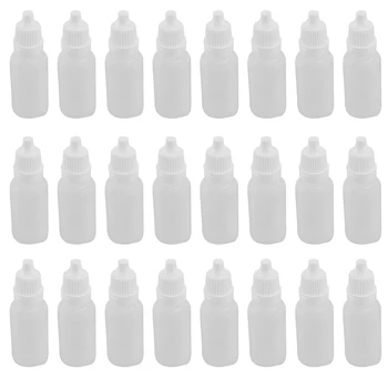 100ШТ 15 мл Пустых пластиковых бутылок с капельницей для жидкости для глаз, Многоразовые бутылки с капельницей для жидкости для глаз