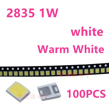 100шт SMD LED 2835 Белый Чип 1W 3V 6V 9V 18V 115-125LM Ультраяркая Светодиодная Лампа Для Поверхностного Монтажа