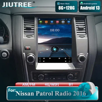 12,1-дюймовое автомобильное радио Android 13 для Nissan Patrol 2016 с вертикальным экраном Tesla, автомобильный мультимедийный GPS-навигатор CarPlay DSP
