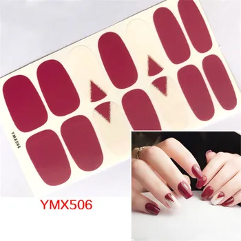 14 кончиков французских градиентных виниловых 3D-наклеек для украшения ногтей по индивидуальному дизайну, обертывания для маникюра для женщин по индивидуальному дизайну