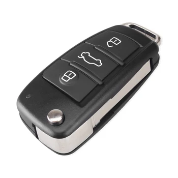 1шт Кнопки Складной Флип Пульт Дистанционного Управления Для Audi A2 A3 A4 A6 A6L A8 S6 Q7 TT HU66 Режиссерский Ключ-Лезвие Автомобильный Брелок Для Ключей