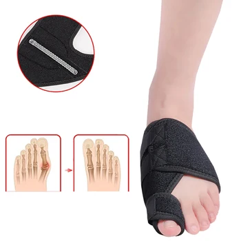 1ШТ Регулируемая лента для коррекции большого пальца стопы, облегчающая физическую боль, Корректор для большого пальца стопы, коррекция большого пальца стопы, Защита от движения большого пальца стопы