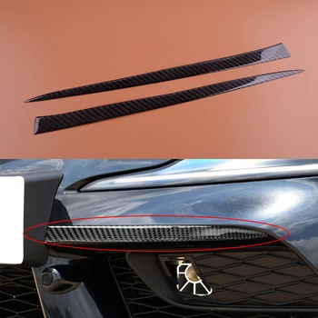 2 шт., автомобильный левый правый бампер, накладка на лицевую панель, подходит для Supra GR A90 2020 2021 2022, черное углеродное волокно