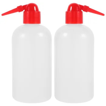 2 шт Градуированная бутылка для мытья, бутылка для мытья с узким горлышком, Пластиковая бутылка для мытья для лаборатории