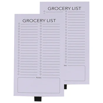 2 Шт Список продуктов на холодильник Магнитный Блокнот для покупок в холодильнике Двойная офсетная бумага Студенческие продукты