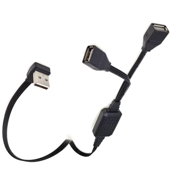 20 см-110 см Двойной USB 2.0 для передачи данных, 1 штекер и 2 розетки, адаптер питания и распределитель, кабель питания для зарядки через USB, удлинительный кабель