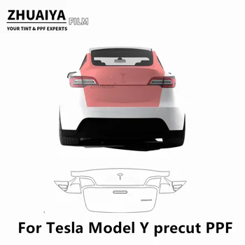 2020-2024 Для заднего Люка Tesla Model Y Защитная пленка PPF Для краски 8-миллиметровая пленка для кузова автомобиля
