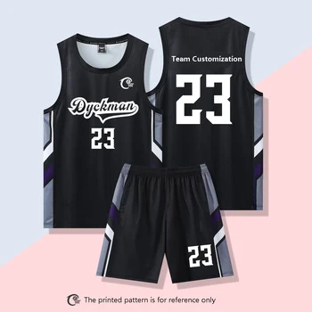 2023 Новые мужские детские баскетбольные майки, комплекты индивидуальной баскетбольной формы, Спортивный костюм, Дышащая баскетбольная футболка, Шорты, костюмы