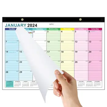 2024-2025 Настенный календарь на 18 месяцев, Двухлетний планировщик, настольный ежемесячный календарь, практичный настольный планировщик на 2024-2025 Компактный Ежемесячный