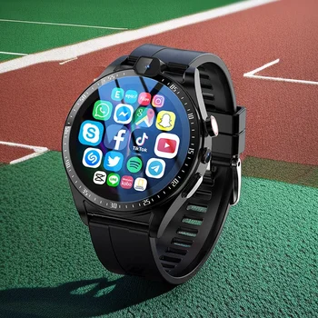 2024 Новые 4G Чистые Смарт-часы с Круглым Экраном Для Мужчин 4 ГБ + 128 ГБ Android Smartwatch 1000 мАч SIM-карта GPS WIFI Двойная Камера Спорт Фитнес