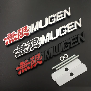 3d Металлический Логотип Mugen Эмблема Буквы Значок Передней Решетки Автомобиля Для Honda Civic FN2 Accord CRX CRZ EP3 Jazz Mugen Наклейка Аксессуары