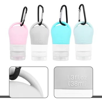 4 Шт Силиконовых флакона для хранения, Бутылочки для шампуня, Дорожный набор Многоразового использования, Дополнительная упаковка