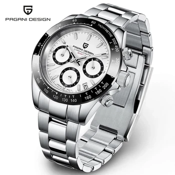 40 мм Новые мужские спортивные кварцевые часы PAGANI DESIGN, сапфировые водонепроницаемые часы из нержавеющей стали, мужской хронограф VK63 Reloj Hombre