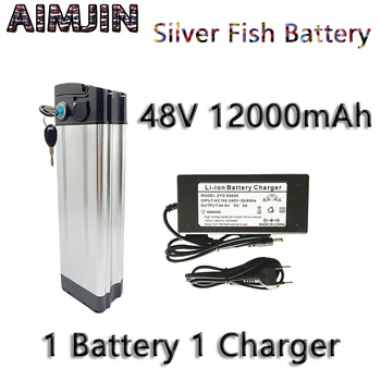 48v 12000mAh Silver Fish 18650 Литий-ионный аккумулятор для электрического велосипеда + сменный блок