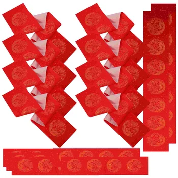 5 Комплектов Каллиграфического двустишия из красной бумаги, Пустой Каллиграфической бумаги, Новогодней Рисовой бумаги