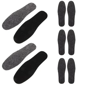 5 пар зимних войлочных стелек Эластичные подушечки для обуви Согревающие стельки Унисекс