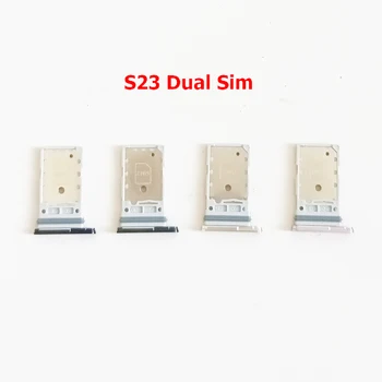 50шт Лоток для двух sim-карт, держатель Micro SD, слот Nano, Запасная часть для Samsung Galaxy S23 Plus/S23 Ultra