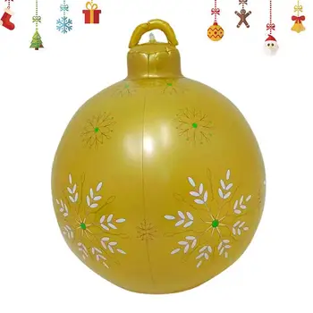 60 см Открытый Рождественский надувной шар ПВХ Гигантские Большие Шары Декоративные Елочные украшения Игрушечный шар без света