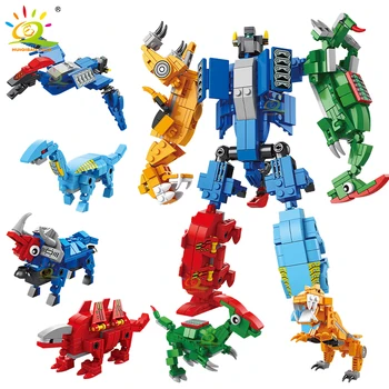 669шт 6в1 Динозавр Юрского Периода Трансформация Робота Dinobot World Park Строительные Блоки Оружие Меха Кирпичи Игрушки для Детского Подарка