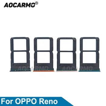 Aocarmo Для OPPO Reno Черный Оранжевый Зеленый Розовый Лоток Для Sim-карт Держатель Слота microSD Запасные Части