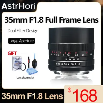 AstrHori 35mm F1.8 Полнокадровый Объектив с Большой Диафрагмой Ручной Фокусировки Prime Объектив Камеры для Sony E A7III Nikon Z Canon EOS M Leica L