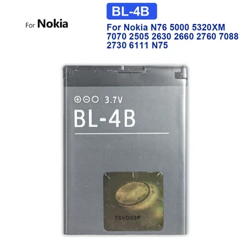 BL4B 700 мАч Аккумулятор Мобильного Телефона Для Nokia N76 5000 5320XM 7070 2505 2630 2660 2760 7088 2730 6111 N75 Аккумуляторы Смартфонов
