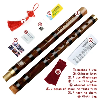 CDEFG Ключ ручной работы Бамбуковая флейта музыкальный инструмент Профессиональный Дизи с черной линией также подходит для начинающих