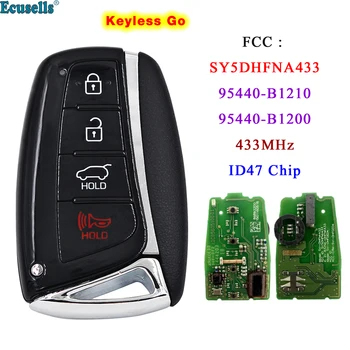 Ecusells Smart Key Remote 4 Кнопки 433 МГц 47 Микросхем Для Hyundai Genesis 2015-2017 FCC ID SY5DHFNA433 PN 95440-B1210 95440-B1200
