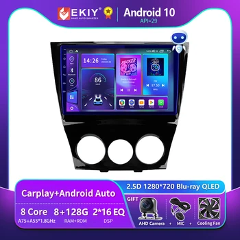 EKIY T900 Carplay Android 10 Автомагнитола для Mazda RX8 RX-8 2003 - 2008 Стерео мультимедийный видеоплеер GPS Навигация Автозвук