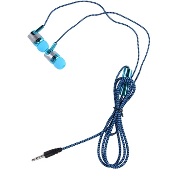H-169 3,5 мм Проводка MP3 MP4, Плетеный шнур сабвуфера, Универсальные музыкальные наушники С управлением Wheat Wire