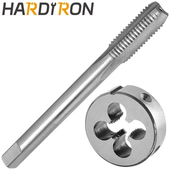 Hardiron M10 X 1 с метчиком и матрицей для правой руки, M10 x 1.0 с метчиком для машинной резьбы и круглой матрицей