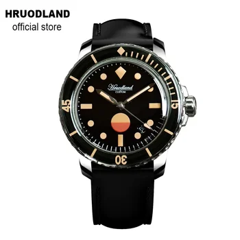 Hruodland Ретро 50-Саженевые Часы Для Мужчин Dive SW200 Механизм Автоматический Механический Сапфировое Стекло Керамическое Кольцо 200 м Часы