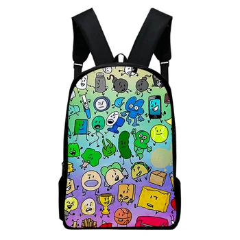 Jacknjellify Торговый рюкзак Battle for Dream Island, школьные сумки для взрослых и детей, рюкзак Унисекс в стиле харадзюку, детские сумки с героями мультфильмов