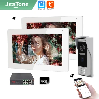 Jeatone умный дом 7 ”IP WIFI беспроводной Видеодомофон для домашнего внутреннего Монитора Обнаружение Движения Дверной Звонок с камерой Открытый Tuya