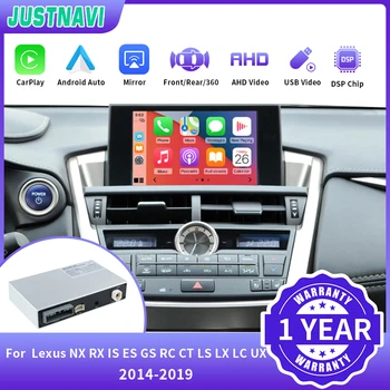 JUSTNAVI Беспроводной CarPlay для Lexus NX RX IS ES GS RC CT LS LX LC UX 2014-2019 с Камерой Android Mirror Link AirPlay Car Play