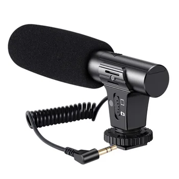 KATTO Обновил 3,5-мм Микрофон Для Записи HD-видео с Интеллектуальным Шумоподавлением для Интервью с Микрофоном для Мобильного Телефона / Зеркальной Камеры