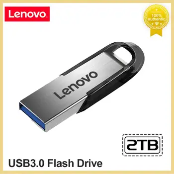 Lenovo 2TB Pen Drive Металлический USB3.0 Высокоскоростной Флэш-Диск 1TB 512GB 128GB Memory Stick Портативный Водонепроницаемый Флешка U Stick Для ПК