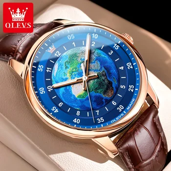 OLEVS 5583 Кварцевые мужские наручные часы с водонепроницаемым модным ремешком из сплава для мужчин