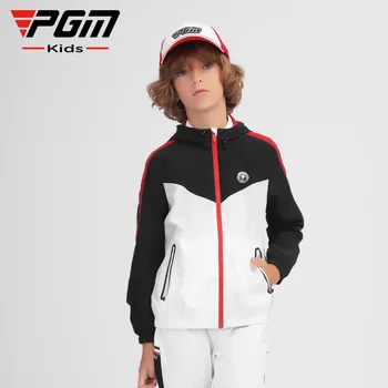 PGM Детская Одежда для гольфа, Пальто с длинными рукавами для мальчиков, Удобная Модная Ветрозащитная Теплая Спортивная куртка YF431 Оптом