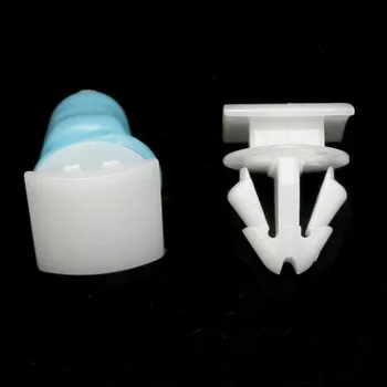 shhworldsea POM Белый (с синей резиной) Зажим для перекидной дуги автомобильного пластикового крепежа auto clips для AUDI #8R0-853-909- A