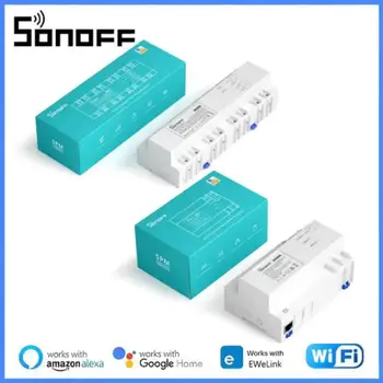SONOFF SPM-Основной / 4Relay Наращиваемый измеритель мощности WiFi Интеллектуальная защита от перегрузки Мониторинг метаданных Статистика электроэнергии Проверка в приложении