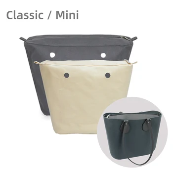 TANQU Новый водонепроницаемый органайзер для внутренней сумки, вставной карман на молнии для классической мини-сумки Obag, холщовый материал для O Bag