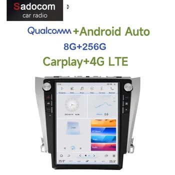 Tesla Qualcomm Carplay 4G SIM DSP Android 11, 8G + 256G Автомобильный DVD-плеер Wifi Bluetooth RDS радио GPS Карта Для Toyota CAMRY 2012-2015