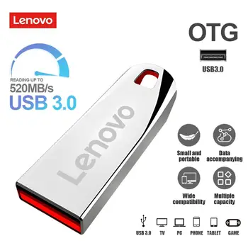 USB Флэш-накопитель Lenovo 2 ТБ Двойного Назначения OTG Pendrive С Двойной Флэш-памятью Портативный Флеш-накопитель с Интерфейсом Usb 3.0 Высокоскоростная Передача Файлов