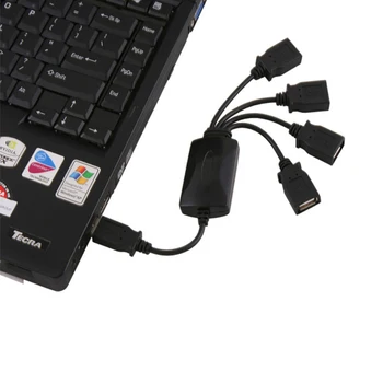 USB2.0 КОНЦЕНТРАТОР 1 В 4 Из Кабельный Разветвитель Конвертер для ноутбука Док-станция для зарядки телефона Удлинитель Адаптер